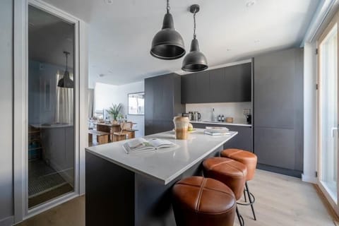 Kitchen at 15 Cannery Row, Hayle, Cornwall, self catering with Beach Retreats.