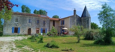 front of the house
