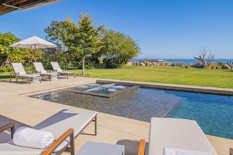 Poolside with ocean view