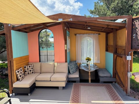 Back Deck Outdoor Living with mountain views