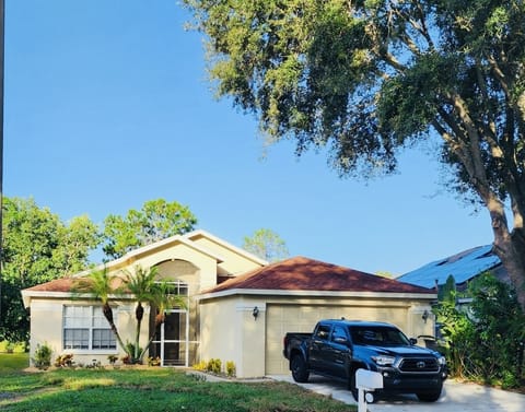 Beautiful front view; room for large vehicles in the driveway.
