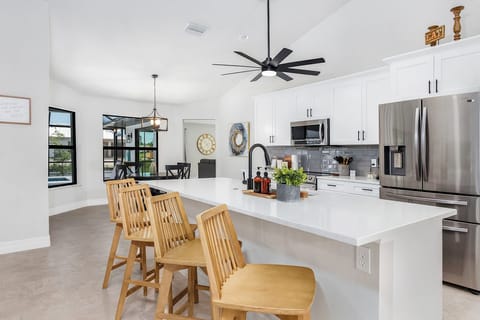 Fully stocked kitchen