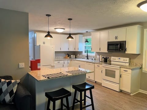 Newly remolded and fully stocked kitchen