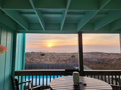 Sunrise...Drink your coffee and enjoy the view. 