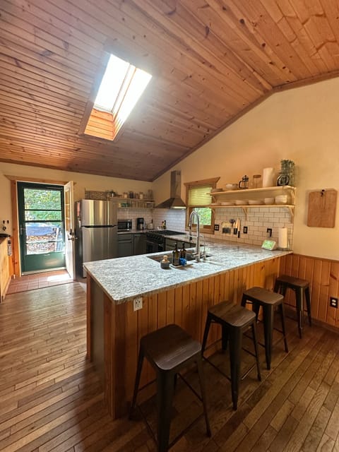 Breakfast bar kitchen seating.