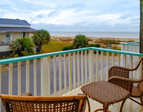private ocean view balcony off master