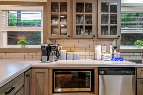 Kitchen is fully stocked