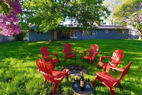 Gather around the backyard firepit
