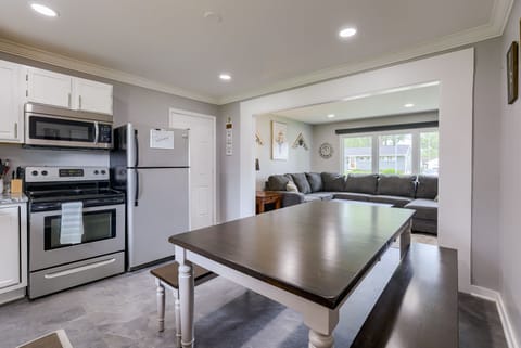 view of kitchen from entry of the backdoor