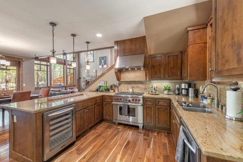 Spacious, fully stocked kitchen