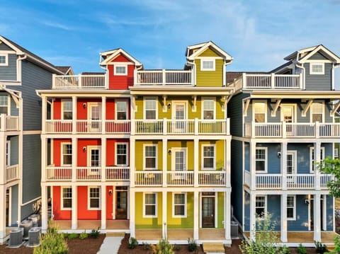 Front view of the homes