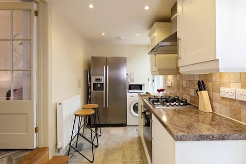 American fridge freezer with ice maker.