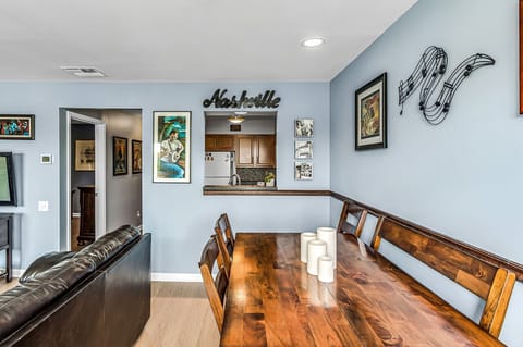 Dining table with seating for 6.