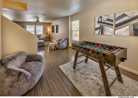 Foosball table with seating