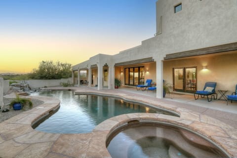 Back Patio with Pool and Spa -- a great place to view sunsets!