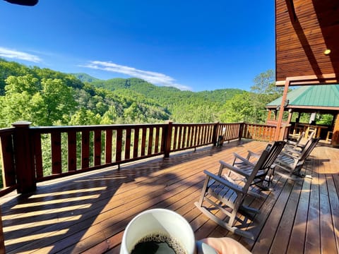 Morning coffee on the deck