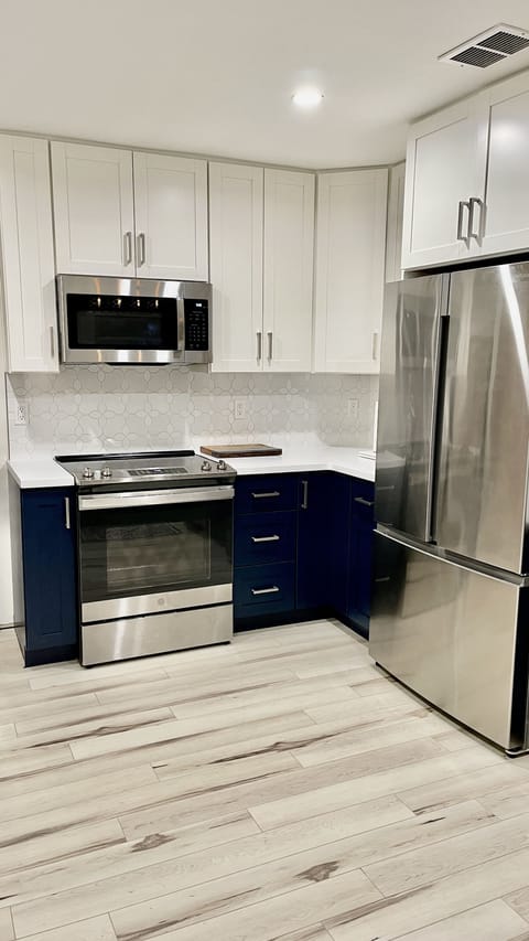 All new stainless steel appliances.