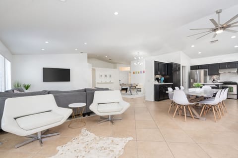 Large open concept living space for friends and family gatherings