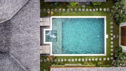 Drone view of the villa 
