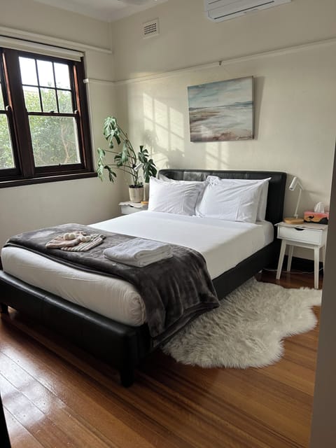 A light-filled room with ample storage and split system for warmth/cooling. 