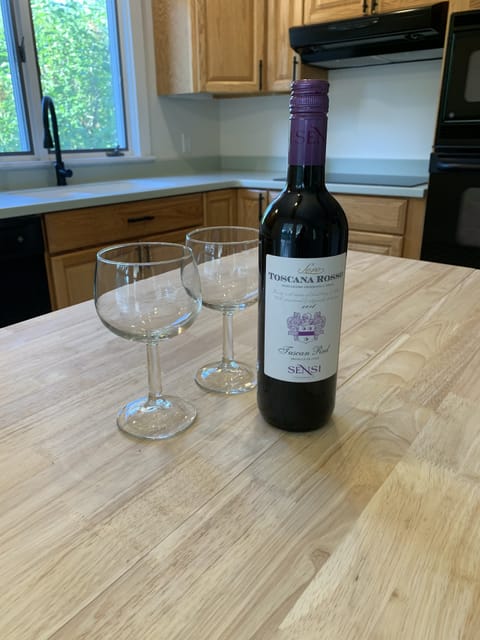 Enjoy a glass of wine while your group prepares dinner.