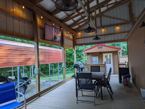 Room to eat, talk, and watch a movie or ball game. 