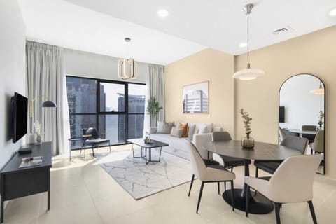 Living room with dining area
