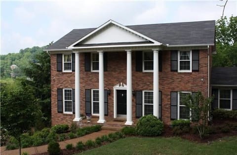 Our home is on a sloping, hillside lot. From the front the home is two stories.