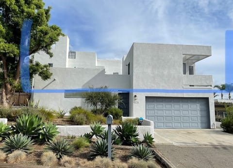 Outlined apartment, balcony & private deck are on the second level of our home. 