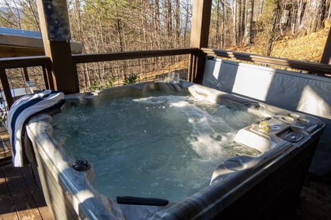 Spend some time relaxing in the brand-new hot tub!!!