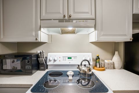 Chimney Base Chalet kitchen is fully equipped for cooking, baking, and quick meals.