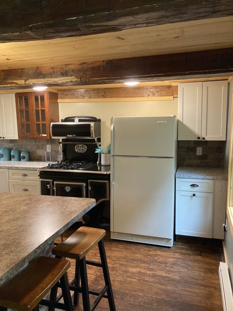 Kitchen with vintage Elmira Stove.
