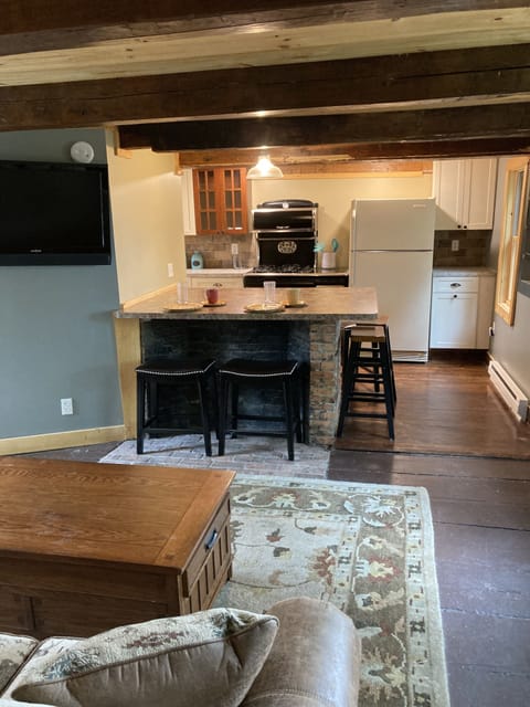 Eating Island and kitchen view. 