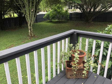 Fenced private backyard 