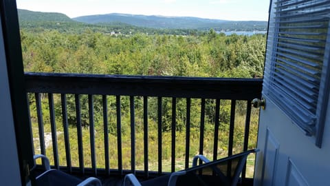 Here's the view: the mountains of Acadia National Park and Somes Sound!