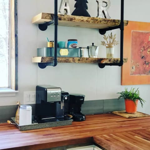 Stovetop coffee maker, espresso machine or drip coffee makers + fixings