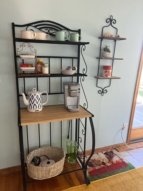 Enjoy coffee or tea from our stocked coffee bar. 