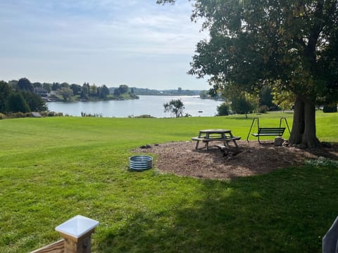 Enjoy a bonfire overlooking the river. 