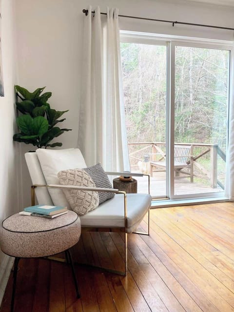 Main bedroom leads out to deck 