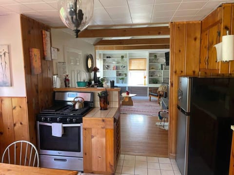 View from kitchen to living room