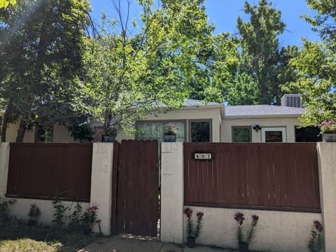 Privacy fence, a large courtyard