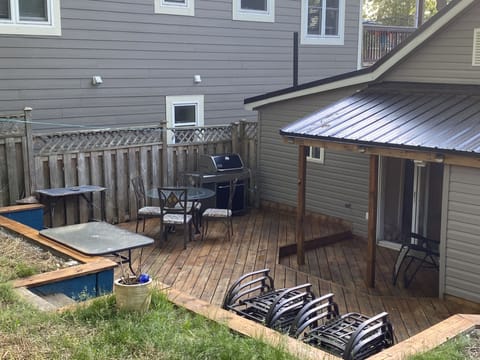 Large outdoor private deck to enjoy your vacation.