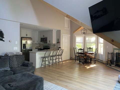 Living room and kitchen