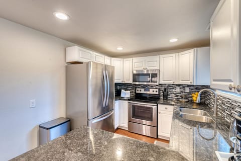 Lot of cabinets for extra storage. Perfect for guests planning to stay longer