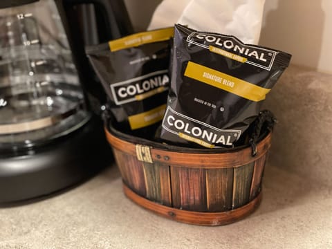 Coffee setups are provided