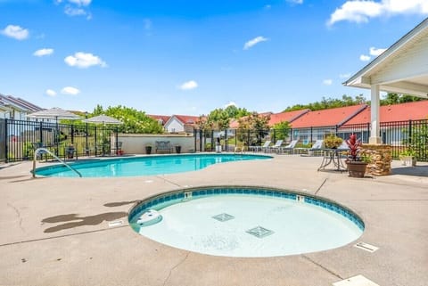 Community pool across the street