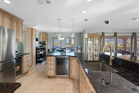 Gourmet Kitchen and Dining Area with 2 Extra Mini Fridges and Harbor Views!!  