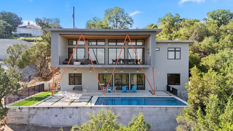 Exterior facing the lake