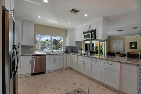 Kitchen is immaculately clean for your arrival