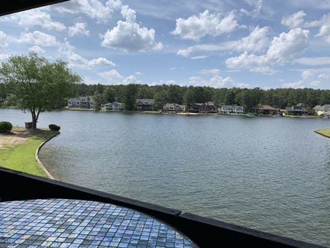 View of Lake Pinehurst from living room balcony